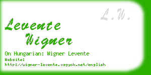 levente wigner business card